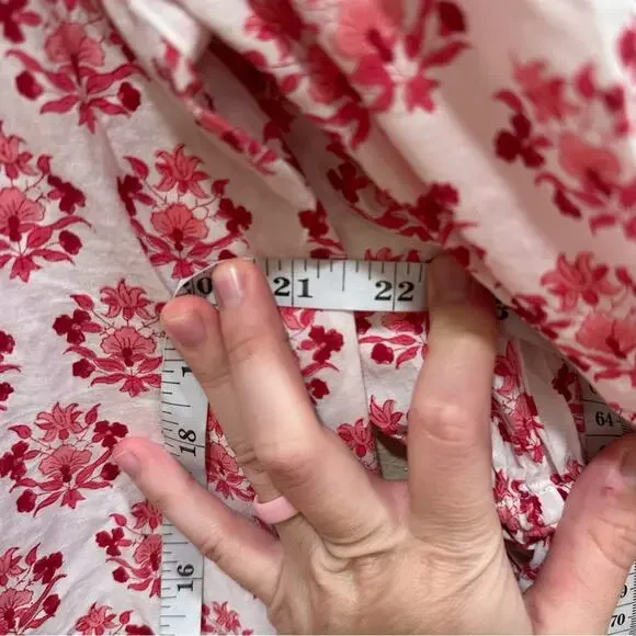 NWT Tuckernuck Pink City Prints Pink White Floral Block Printed Mini Dress Small